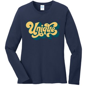 Unique Graffiti Logo One Of A Kind Ladies Long Sleeve Shirt