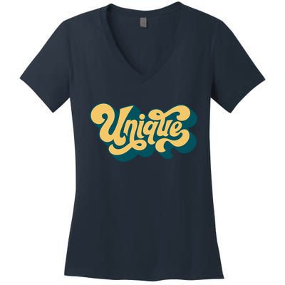 Unique Graffiti Logo One Of A Kind Women's V-Neck T-Shirt