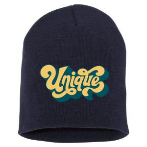 Unique Graffiti Logo One Of A Kind Short Acrylic Beanie