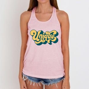 Unique Graffiti Logo One Of A Kind Women's Knotted Racerback Tank