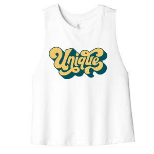 Unique Graffiti Logo One Of A Kind Women's Racerback Cropped Tank