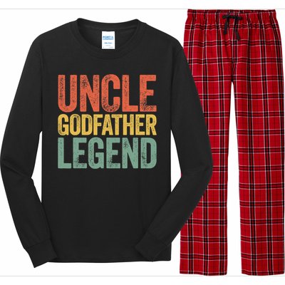 Uncle Godfather Legend Father's Day Long Sleeve Pajama Set