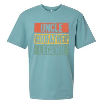 Uncle Godfather Legend Fathers Day Sueded Cloud Jersey T-Shirt