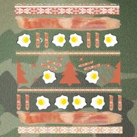 Ugly Bacon And Eggs Christmas Sweater Legacy Tie Dye Trucker Hat