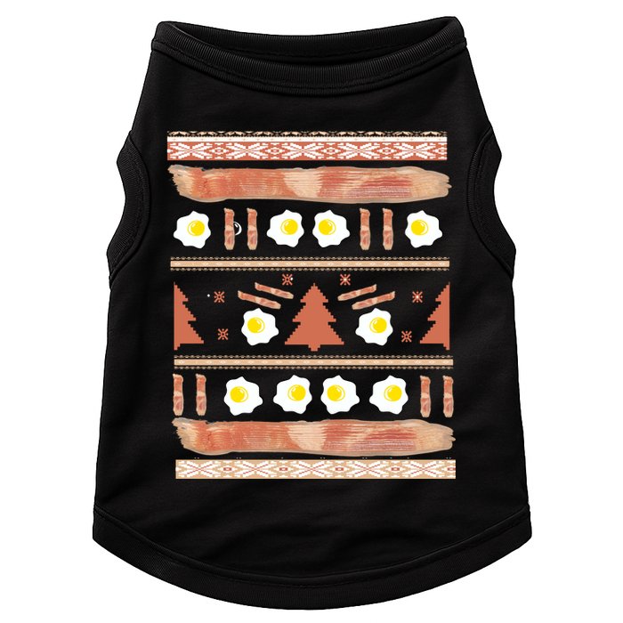 Ugly Bacon And Eggs Christmas Sweater Doggie Tank