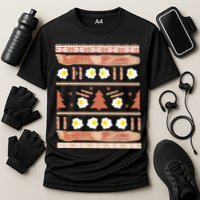 Ugly Bacon And Eggs Christmas Sweater Performance Shirt