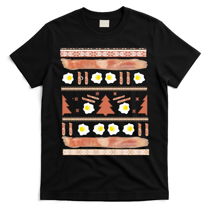 Ugly Bacon And Eggs Christmas Sweater T-Shirt