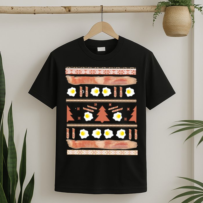 Ugly Bacon And Eggs Christmas Sweater T-Shirt