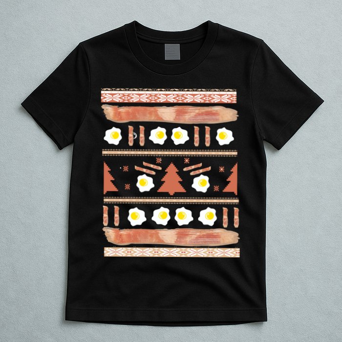 Ugly Bacon And Eggs Christmas Sweater T-Shirt