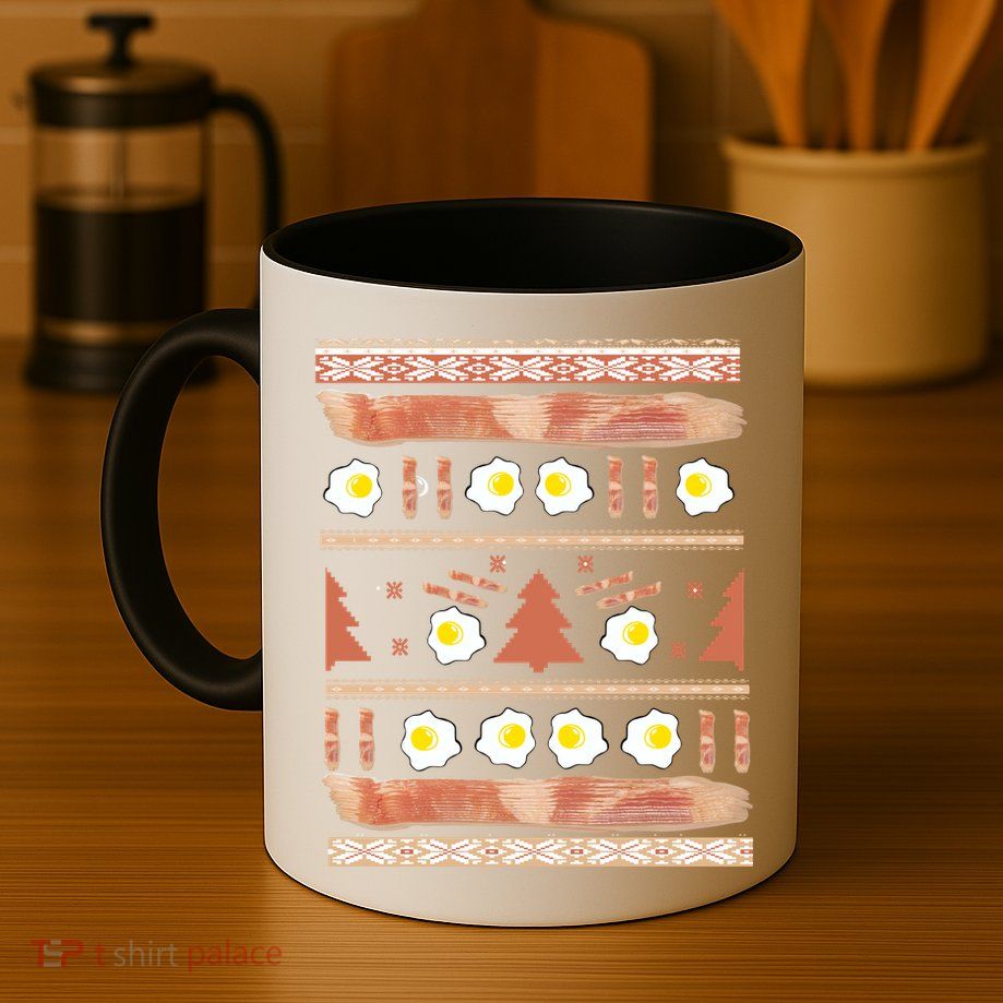 Ugly Bacon And Eggs Christmas Sweater Mug