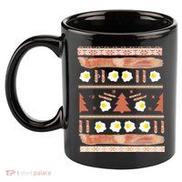 Ugly Bacon And Eggs Christmas Sweater 11oz C Handle Ceramic Mug