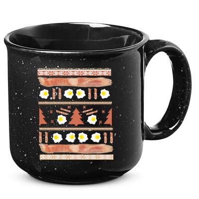 Ugly Bacon And Eggs Christmas Sweater 15oz Campfire Ceramic Mug