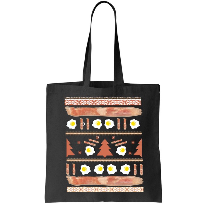 Ugly Bacon And Eggs Christmas Sweater Bag