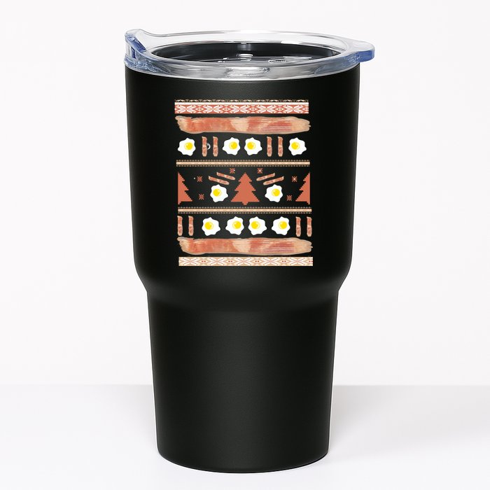 Ugly Bacon And Eggs Christmas Sweater Tumbler