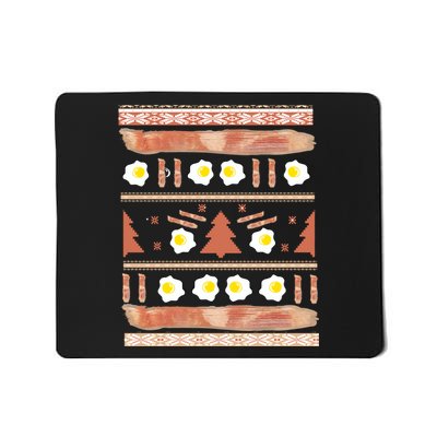 Ugly Bacon And Eggs Christmas Sweater Mousepad