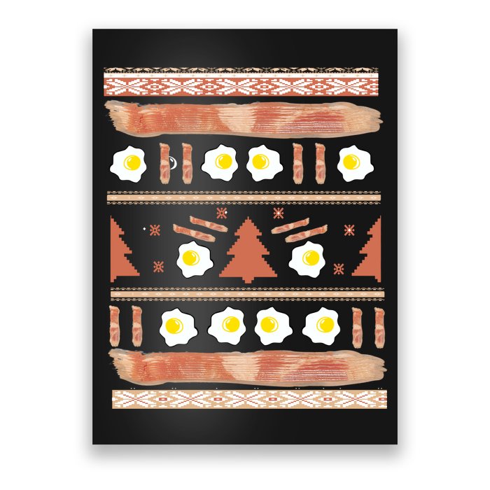Ugly Bacon And Eggs Christmas Sweater Poster