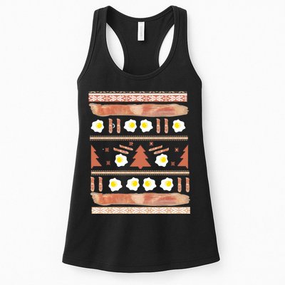 Ugly Bacon And Eggs Christmas Sweater Womens Tank Top