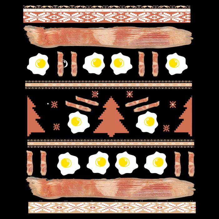 Ugly Bacon And Eggs Christmas Sweater Baby Bodysuit