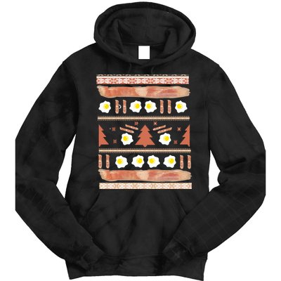 Ugly Bacon And Eggs Christmas Sweater Tie Dye Hoodie