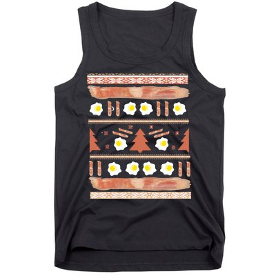 Ugly Bacon And Eggs Christmas Sweater Tank Top
