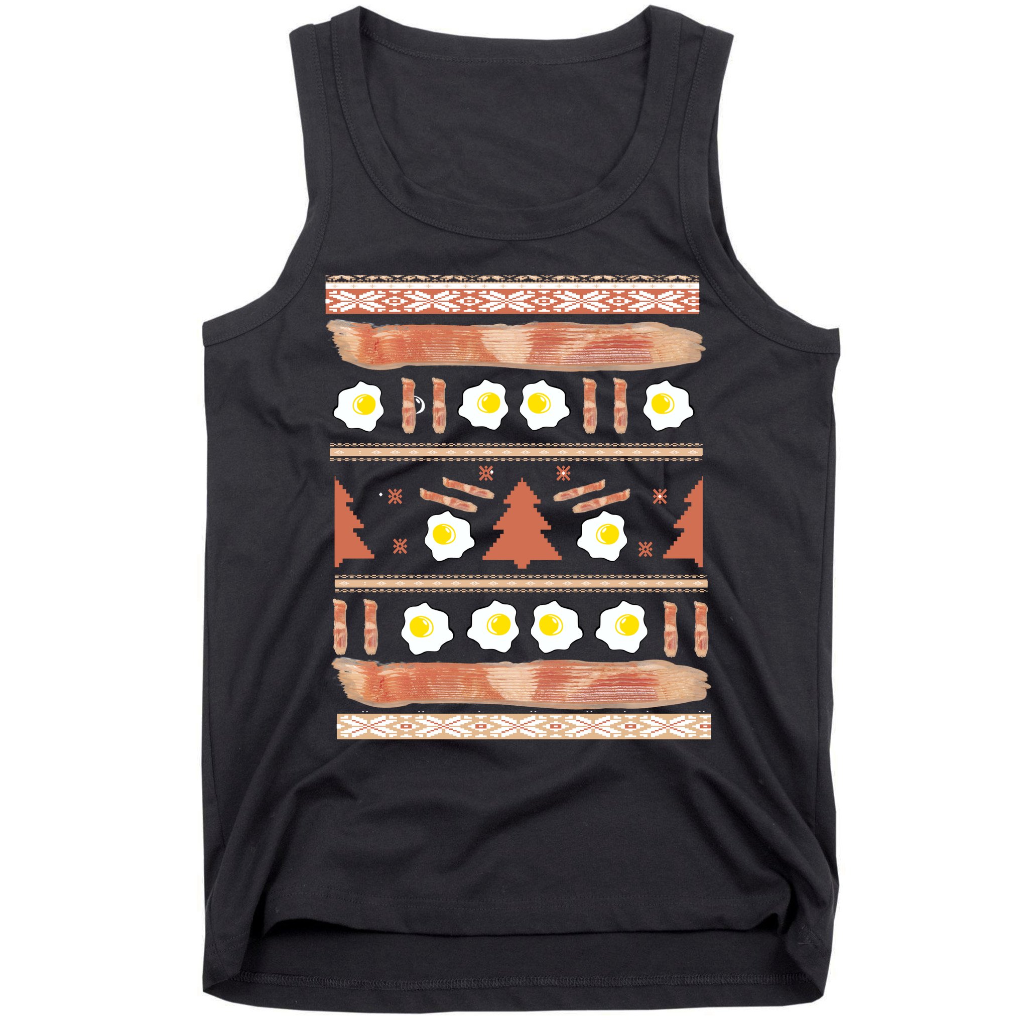 Ugly Bacon And Eggs Christmas Sweater Tank Top