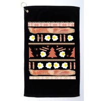 Ugly Bacon And Eggs Christmas Sweater Golf Towel