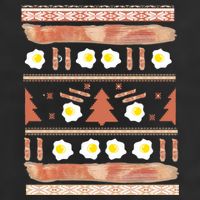 Ugly Bacon And Eggs Christmas Sweater Golf Towel