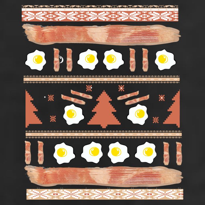 Ugly Bacon And Eggs Christmas Sweater Golf Towel