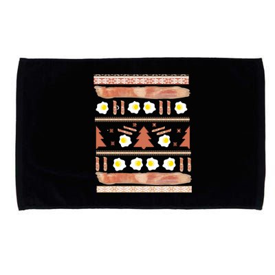 Ugly Bacon And Eggs Christmas Sweater Microfiber Hand Towel