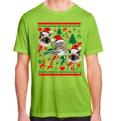 Ugly Cat Christmas Sweatshirt Sweater Adult ChromaSoft Performance T-Shirt