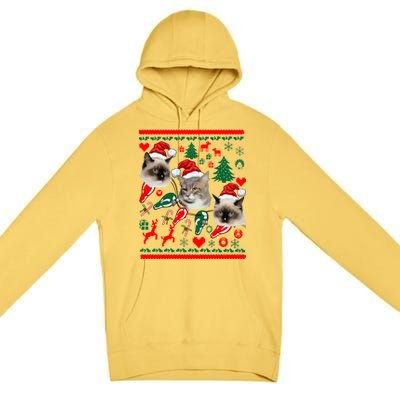 Ugly Cat Christmas Sweatshirt Sweater Premium Pullover Hoodie