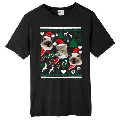 Ugly Cat Christmas Sweatshirt Sweater Tall Fusion ChromaSoft Performance T-Shirt