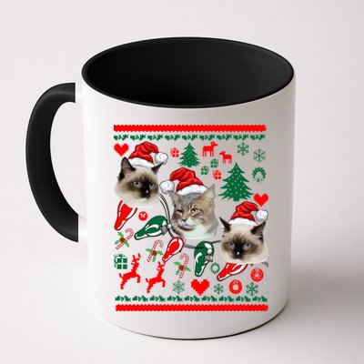 Ugly Cat Christmas Sweatshirt Sweater Mug