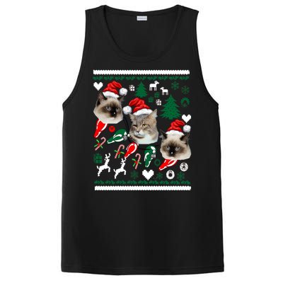 Ugly Cat Christmas Sweatshirt Sweater PosiCharge Competitor Tank