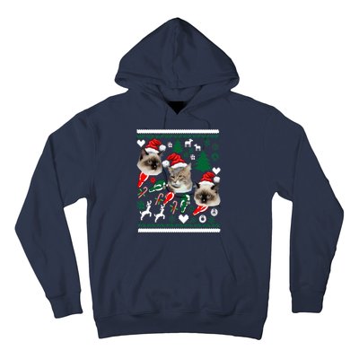 Ugly Cat Christmas Sweatshirt Sweater Hoodie