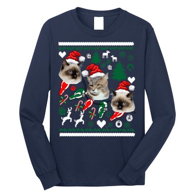 Ugly Cat Christmas Sweatshirt Sweater Long Sleeve Shirt