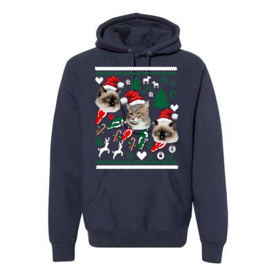 Ugly Cat Christmas Sweatshirt Sweater Premium Hoodie