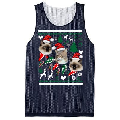 Ugly Cat Christmas Sweatshirt Sweater Mesh Reversible Basketball Jersey Tank