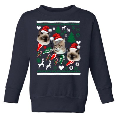 Ugly Cat Christmas Sweatshirt Sweater Toddler Sweatshirt