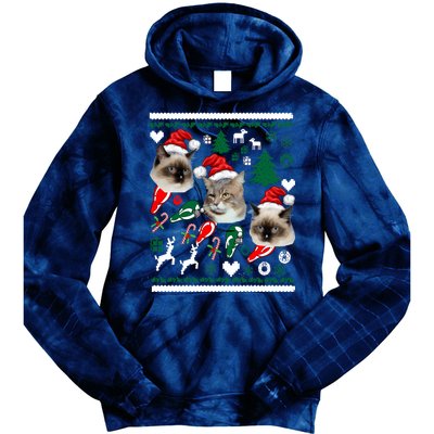 Ugly Cat Christmas Sweatshirt Sweater Tie Dye Hoodie