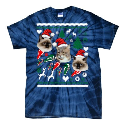 Ugly Cat Christmas Sweatshirt Sweater Tie-Dye T-Shirt