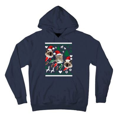 Ugly Cat Christmas Sweatshirt Sweater Tall Hoodie