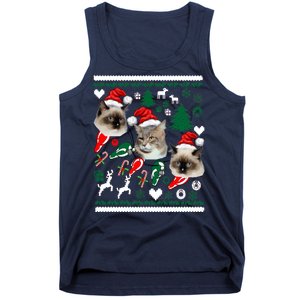 Ugly Cat Christmas Sweatshirt Sweater Tank Top