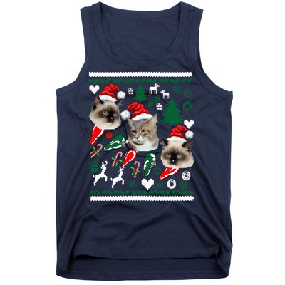 Ugly Cat Christmas Sweatshirt Sweater Tank Top