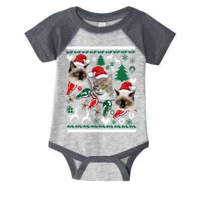 Ugly Cat Christmas Sweatshirt Sweater Infant Baby Jersey Bodysuit