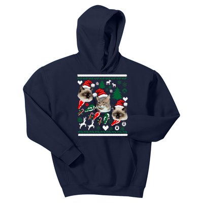 Ugly Cat Christmas Sweatshirt Sweater Kids Hoodie