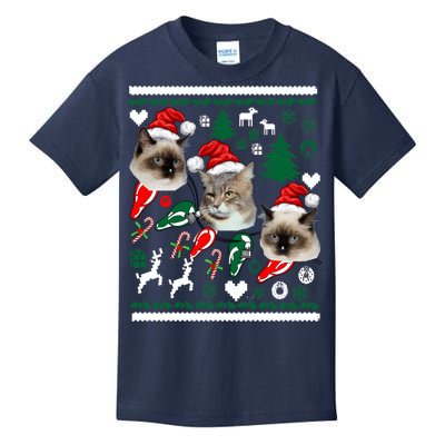 Ugly Cat Christmas Sweatshirt Sweater Kids T-Shirt