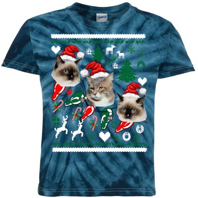 Ugly Cat Christmas Sweatshirt Sweater Kids Tie-Dye T-Shirt