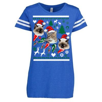 Ugly Cat Christmas Sweatshirt Sweater Enza Ladies Jersey Football T-Shirt