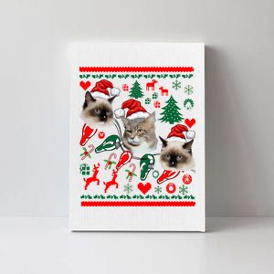 Ugly Cat Christmas Sweatshirt Sweater Canvas